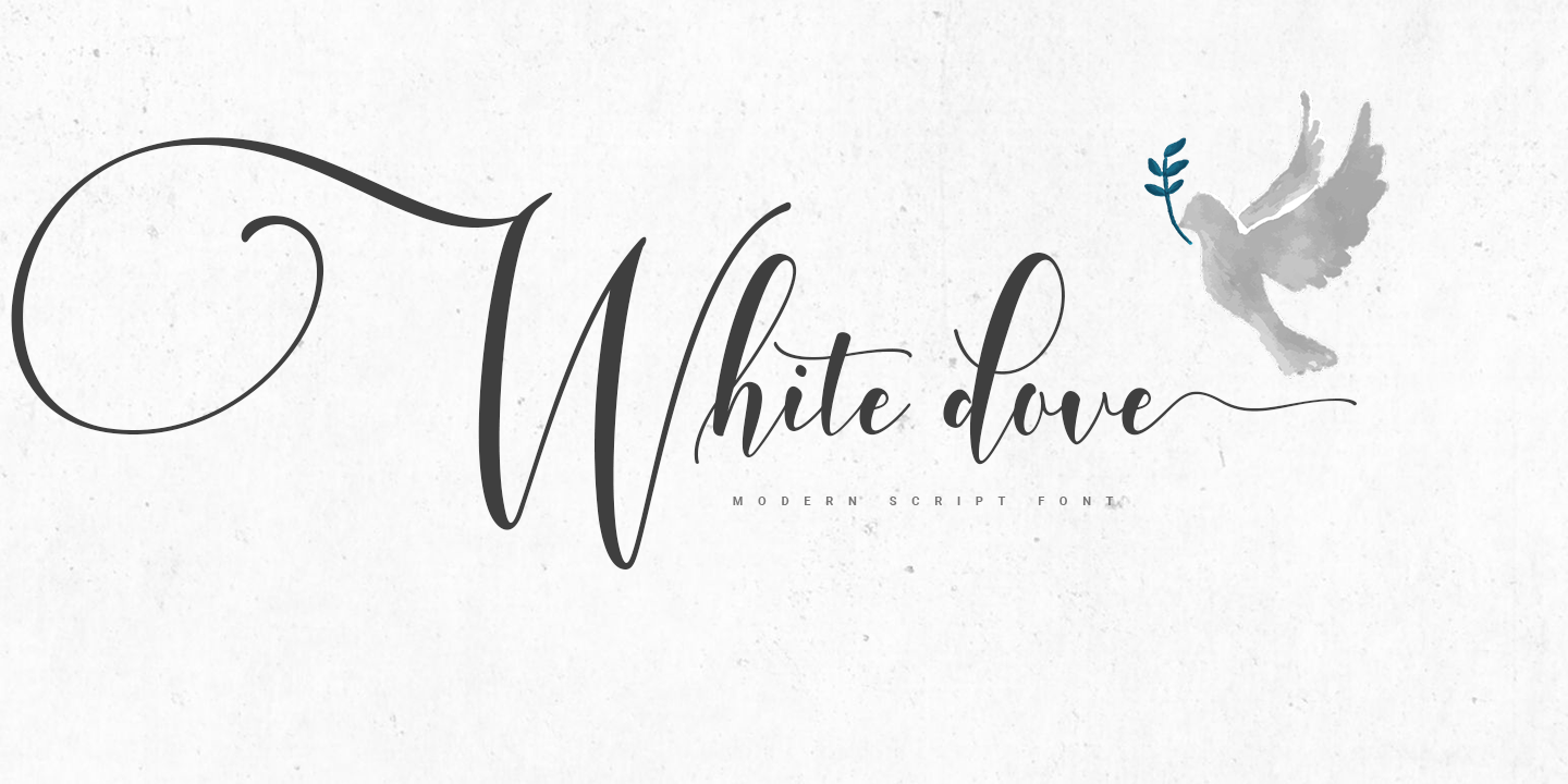 Example font White Dove Script #1
